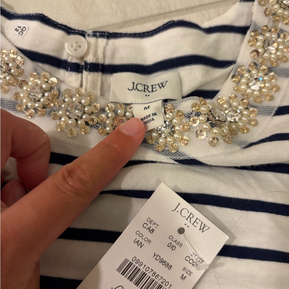 NWT J Crew Striped T Shirt - Picture 2 of 2